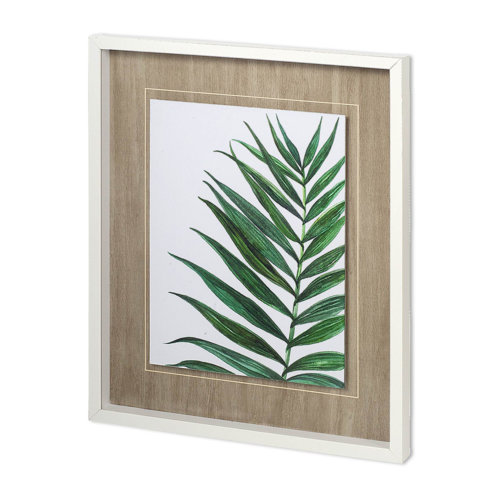 11440 - Tropical Breeze Palm 1 by Jin Jing a Framed Art Print Matted under Glass