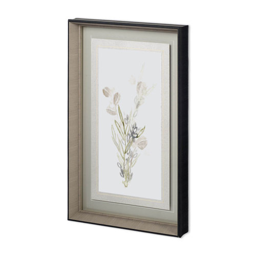 11404 - Botanica Whimsy II by June Erica Vess Hand Embellished Textured Framed Art Print Matted under Glass