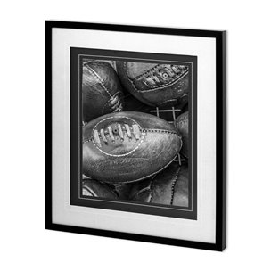 Vintage Sport - Rugby by Frank Assaf a Hand Embellished Textured Framed Art Photo Matted under Glass