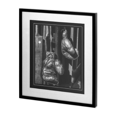 11354 - Vintage Sport - Boxing by Frank Assaf Hand Embellished Textured Framed Art Photo Matted under Glass