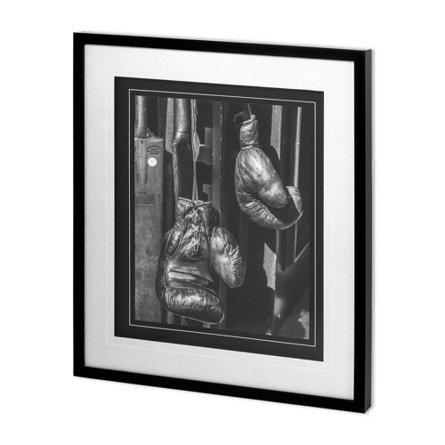 11354 - Vintage Sport - Boxing by Frank Assaf Hand Embellished Textured Framed Art Photo Matted under Glass