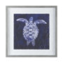 10064 - Sea Turtle Shadow I by Grace Popp a Hand Embellished Textured Framed Art Print Matted under Glass
