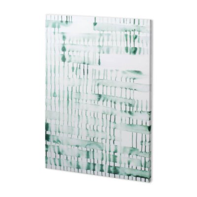 100805-L - Barred I by Grace Popp a Hand Embellished Textured Canvas