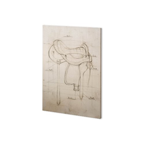 100733-S - Horse Seat II by Mercana Studio a Hand Embellished Textured Canvas
