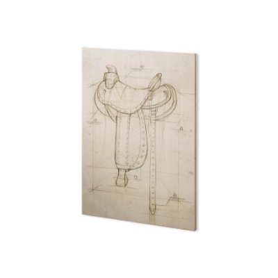100732-S - Horse Seat I by Mercana Studio a Hand Embellished Textured Canvas