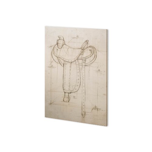 100732-S - Horse Seat I by Mercana Studio a Hand Embellished Textured Canvas