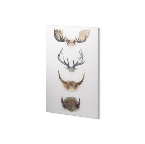 100731-S - Horn & Tail Study II by Mercana Studio a Hand Embellished Textured Canvas