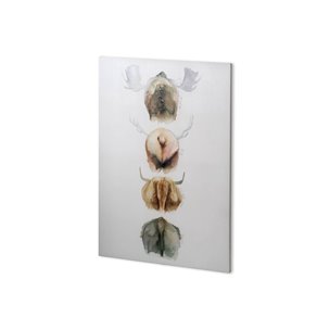 Horn & Tail Study I by Mercana Studio a Hand Embellished Textured Canvas