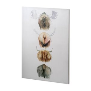 Horn & Tail Study I by Mercana Studio a Hand Embellished Textured Canvas