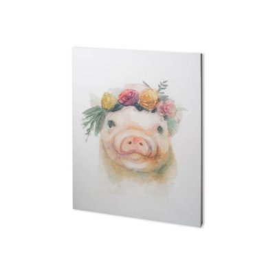 100729-S - Flower Crown II by Mercana Studio a Hand Embellished Textured Canvas