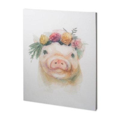 100729-L - Flower Crown II by Mercana Studio a Hand Embellished Textured Canvas