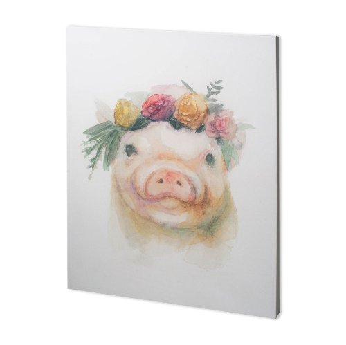 100729-L - Flower Crown II by Mercana Studio a Hand Embellished Textured Canvas