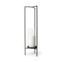 67699 - Abigail I Large Gunmetal Gray Metal Table Candle Holder 