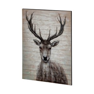 White Tail II 48x60 Deer Original Hand Painted on Wood Oil Painting 