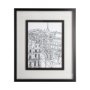 11874 - B&W City Scene IX by Melissa Wang a Hand Embellished Textured Framed Art Print Matted under Glass