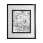 11867 - B&W City Scene I by Melissa Wang a Hand Embellished Textured Framed Art Print Matted under Glass