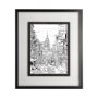 11868 - B&W City Scene II by Melissa Wang a Hand Embellished Textured Framed Art Print Matted under Glass