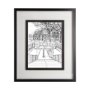 11871 - B&W City Scene VI by Melissa Wang a Hand Embellished Textured Framed Art Print Matted under Glass
