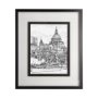 11875 - B&W City Scene X by Melissa Wang a Hand Embellished Textured Framed Art Print Matted under Glass