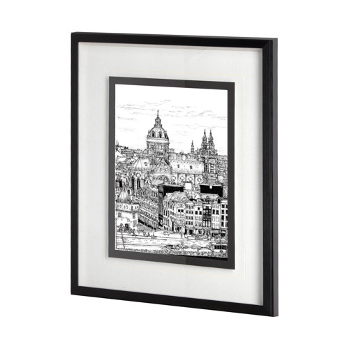 11866 - Tour of Europe V by Melissa Wang a Hand Embellished Textured Framed Art Print Matted under Glass