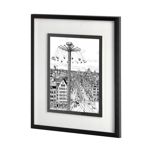11865 - Tour of Europe IV by Melissa Wang a Hand Embellished Textured Framed Art Print Matted under Glass