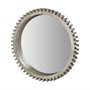 67634 - Cog Mirror 44" Round Gray Wood Frame Mirror