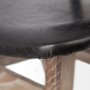 67517 - Haden I Black Faux-Leather Wrap Brown Solid Wood and Iron Base Dining Chair