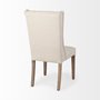 67510 - Mackenzie I Cream Plush Linen Covering Ash Solid Wood Base Dining Chair