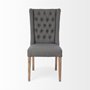 67511 - Mackenzie II Gray Plush Linen Covering Ash Solid Wood Base Dining Chair