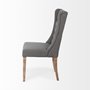 67511 - Mackenzie II Gray Plush Linen Covering Ash Solid Wood Base Dining Chair