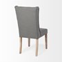 67511 - Mackenzie II Gray Plush Linen Covering Ash Solid Wood Base Dining Chair