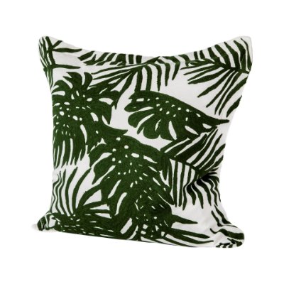 67351 - Boyle I 20 x 20 Green Tropical Palm Leaf Pillow Cover 