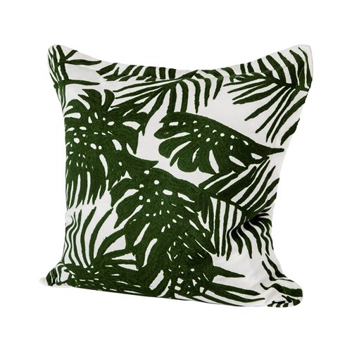 67351 - Boyle I 20 x 20 Green Tropical Palm Leaf Pillow Cover 