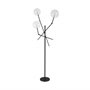 67683 - Connor II 84" Black Metal Glass Globe Three Light Floor Lamp 