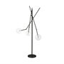 67683 - Connor II 84" Black Metal Glass Globe Three Light Floor Lamp 