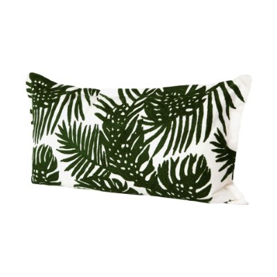 67352 - Boyle II 13x21 Green Tropical Palm Leaf Decorative Pillow Cover 
