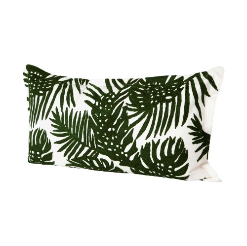 67352 - Boyle II 13x21 Green Tropical Palm Leaf Decorative Pillow Cover 