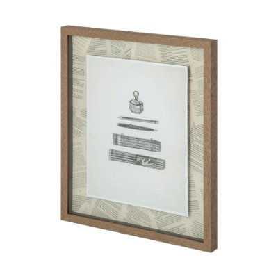 12072 - Pencils & Pen by Sam Appleman a Framed Art Print Matted under Glass