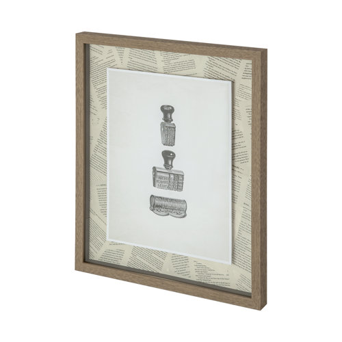 12073 - Stamped by Sam Appleman a Framed Art Print Matted under Glass