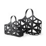 67798 - Tyrell (Set of 2) 23L x 11W; 18L x 8W Black Iron Metal Baskets