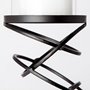 67878 - Omega I Small Black Metal Stacked Ring Table Candle Holder 
