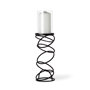 67879 - Omega II Medium Black Metal Stacked Ring Table Candle Holder 