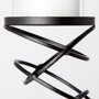67879 - Omega II Medium Black Metal Stacked Ring Table Candle Holder 