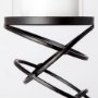 67880 - Omega III Large Black Metal Stacked Ring Table Candle Holder 