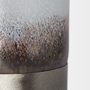 67945 - Baltic II Large White Brushed Silver Metal Bottom Glass Vase