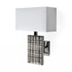 67940 - Arcadia II 11x17 Silver Chrome Base White Rectangular Shade Wall Sconce 