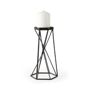 Sixx II Large Antiqued Metal Hexagonal Table Candle Holder 
