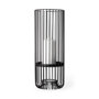67895 - Velo II Large Black Metal Cylindrical Table Candle Holder 