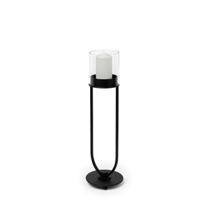 Salah I Small Black Iron Table Candle Holder 