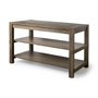 67850 - Emeril Brown Solid Wood Two-Tier Smooth Counter Top Kitchen Island 
